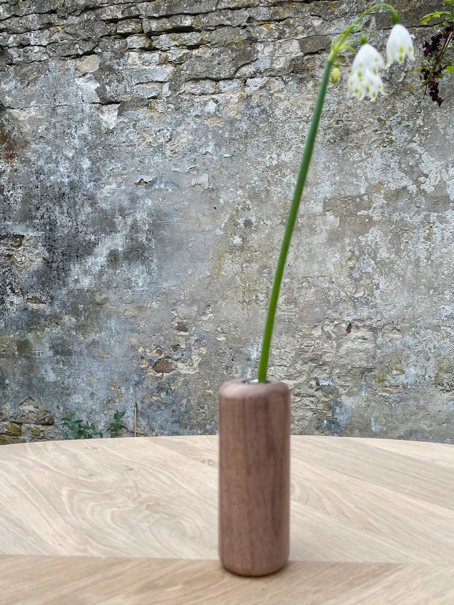 Walnut vase
