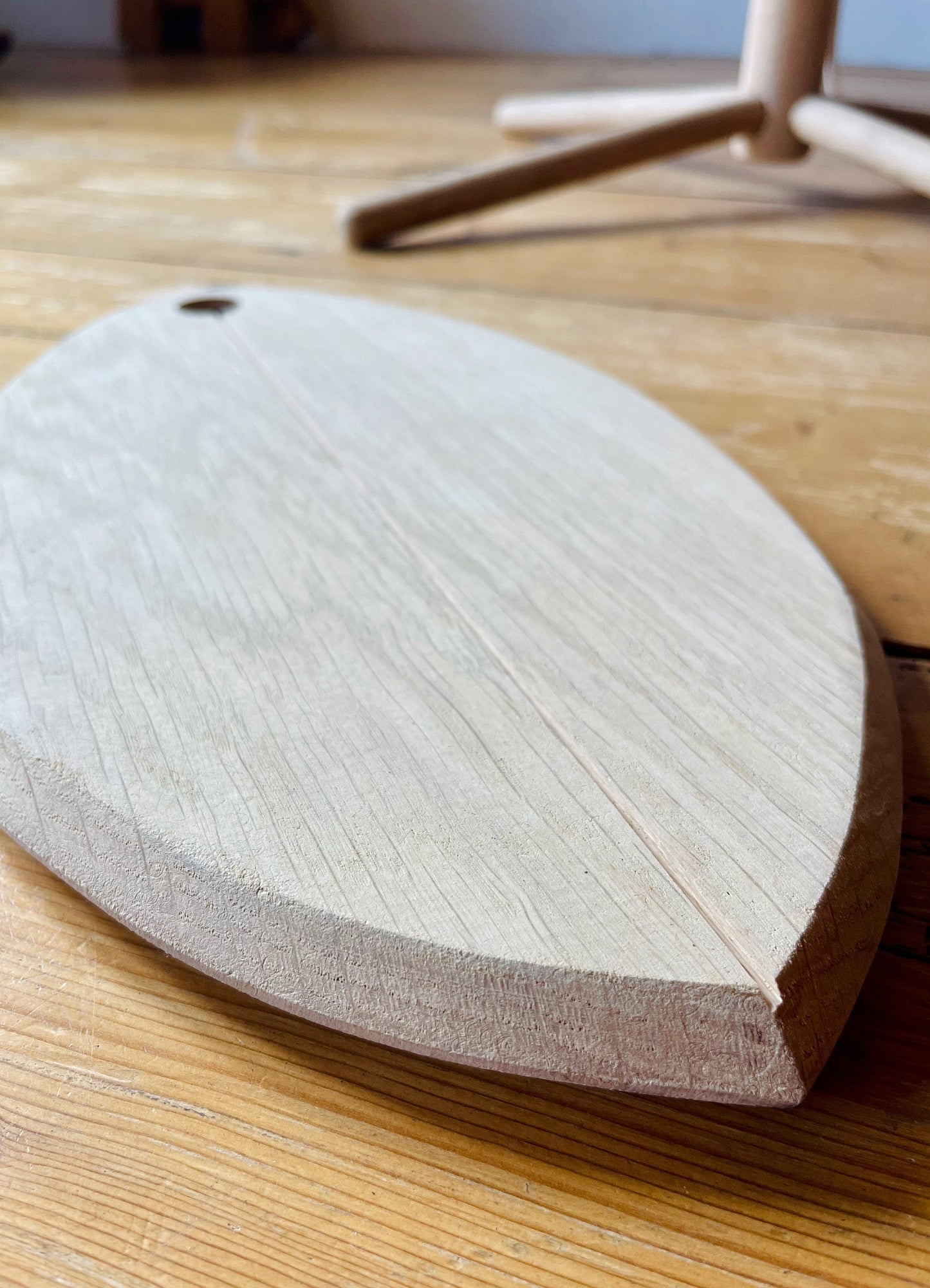 Oak Thistle floor lamp with leafy, origami and wood design, standing lamp shade